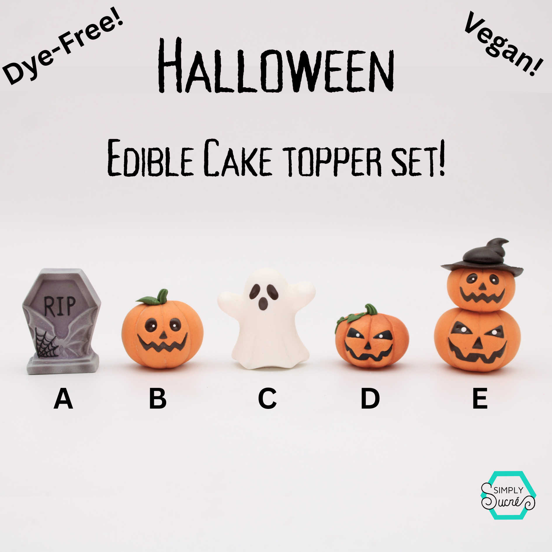 Halloween Edible Cake Topper Set
