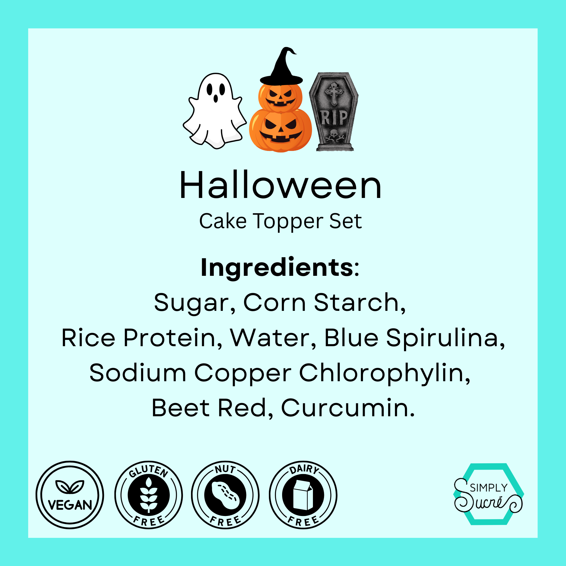 Halloweeen Icing Cake Toppers