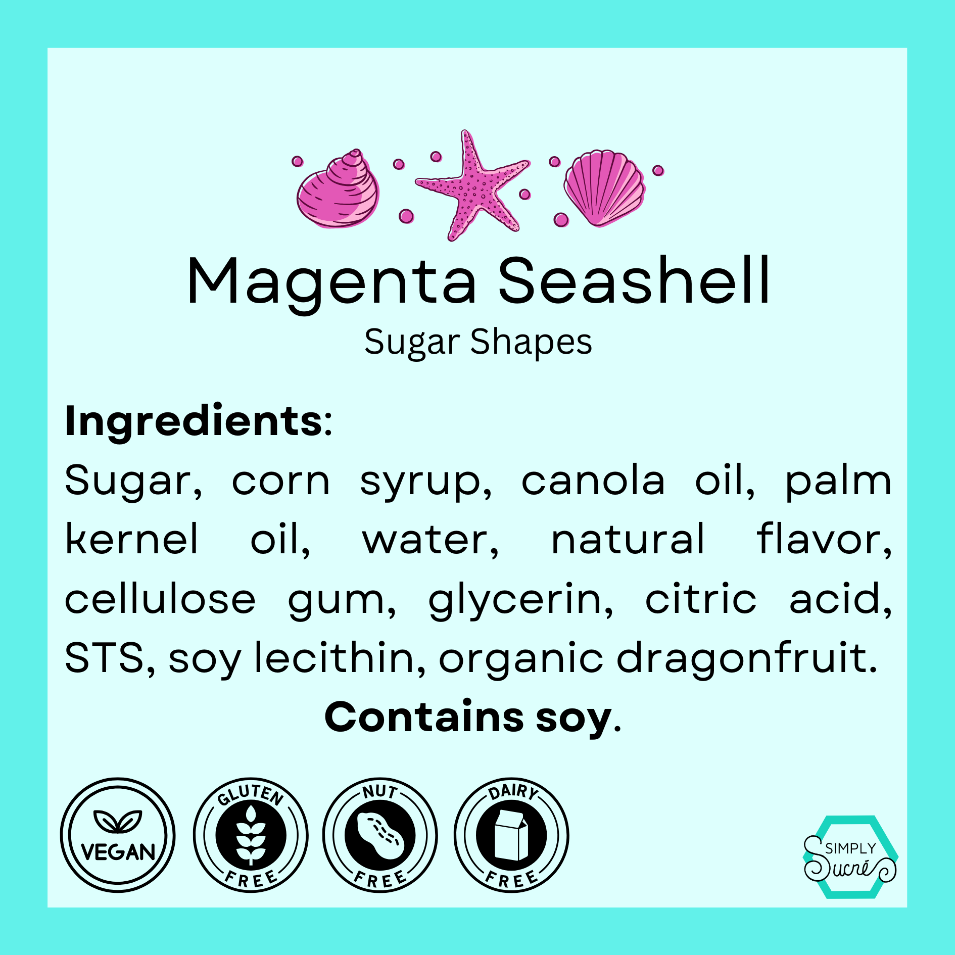 Dye-Free Magenta Seashells (15)