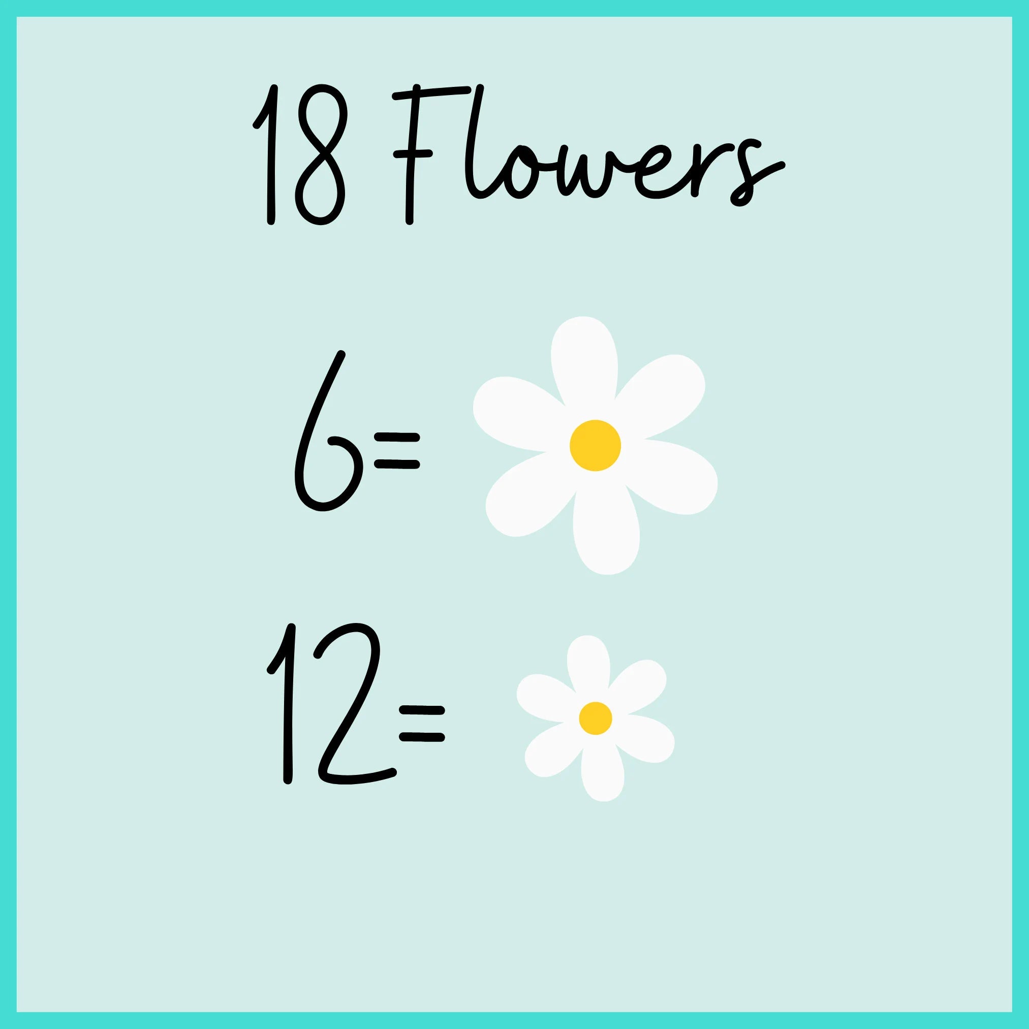 Icing Daisies Flower Count Chart