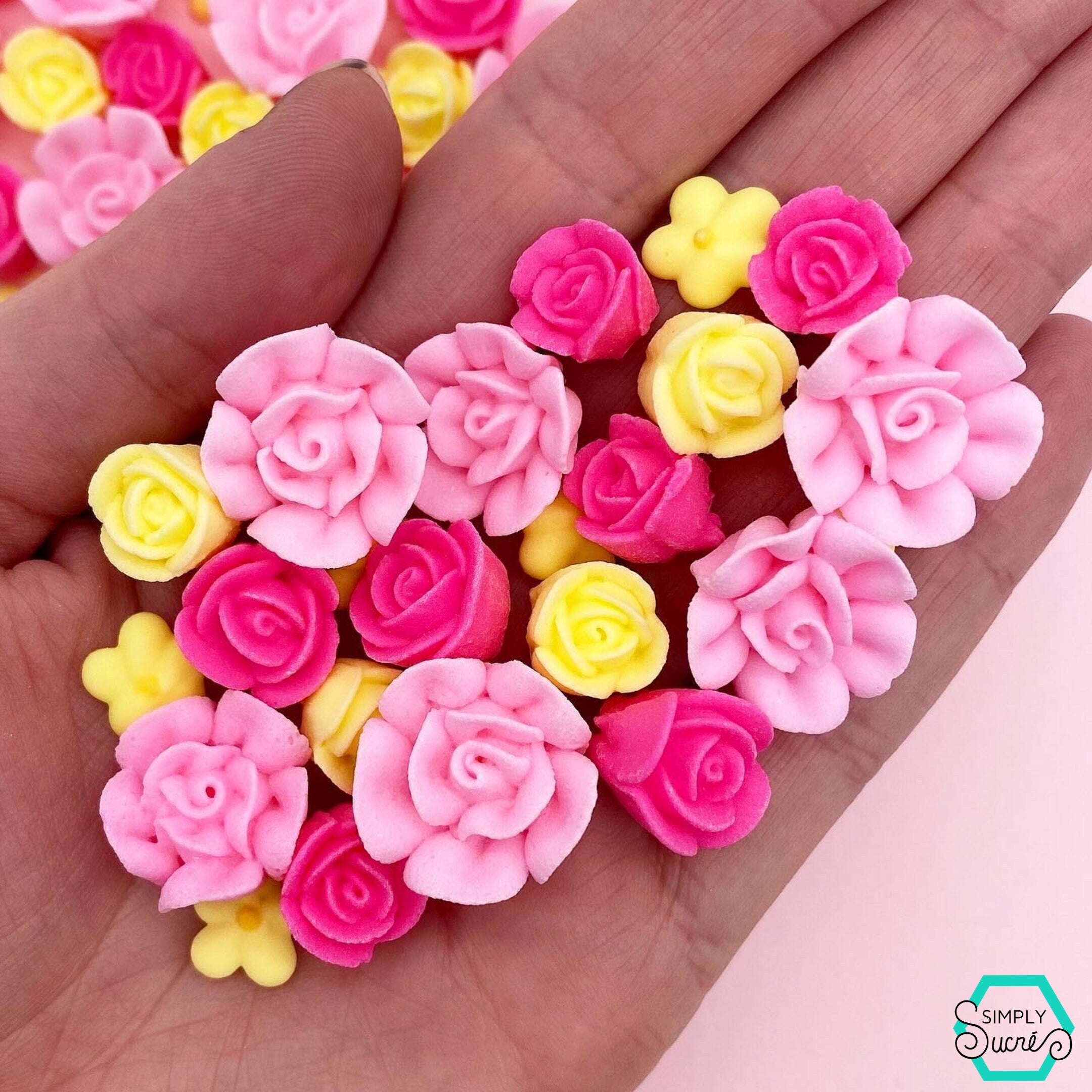 Pink Lemonade Icing Flowers