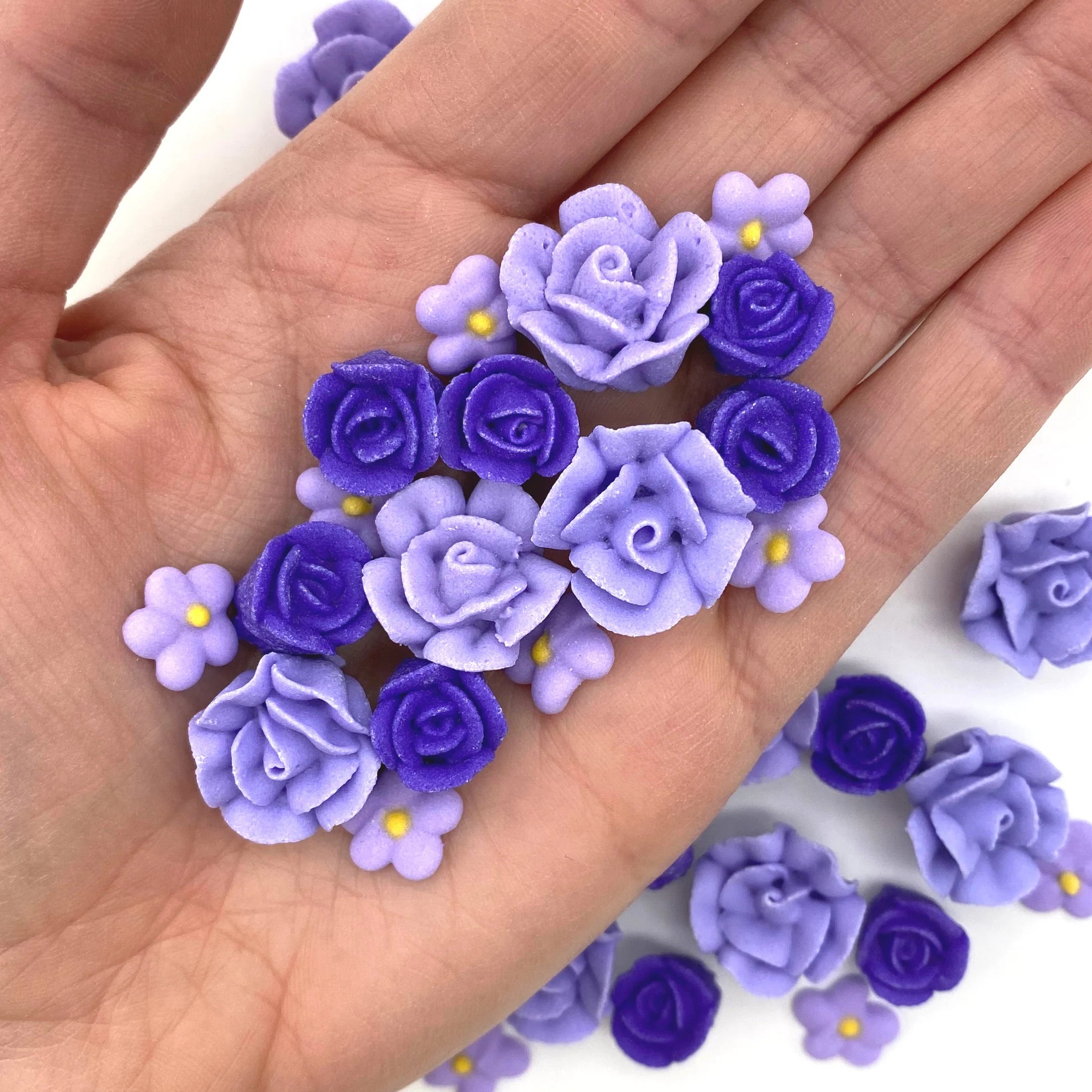 Violet Icing Flowers