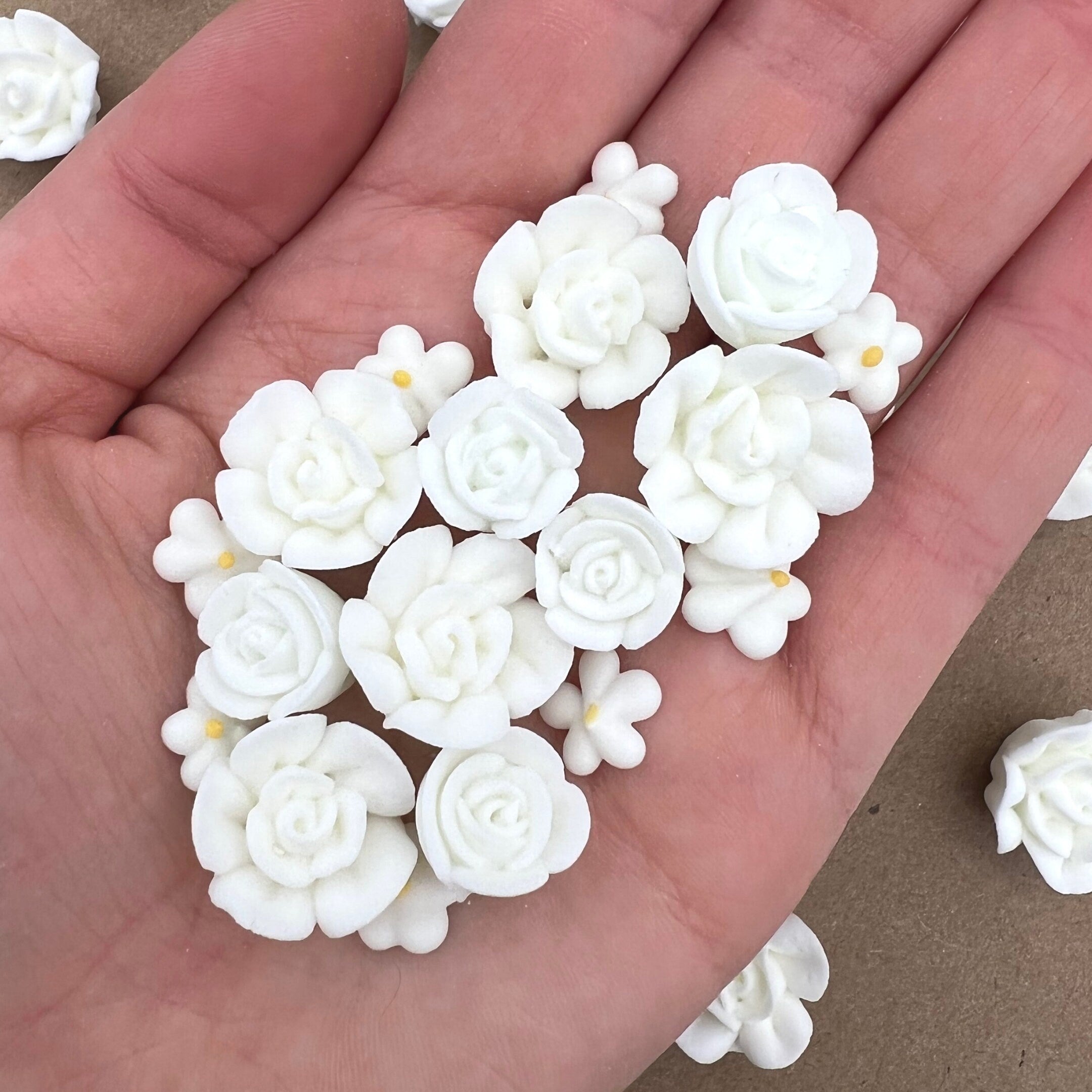 White Icing Flowers