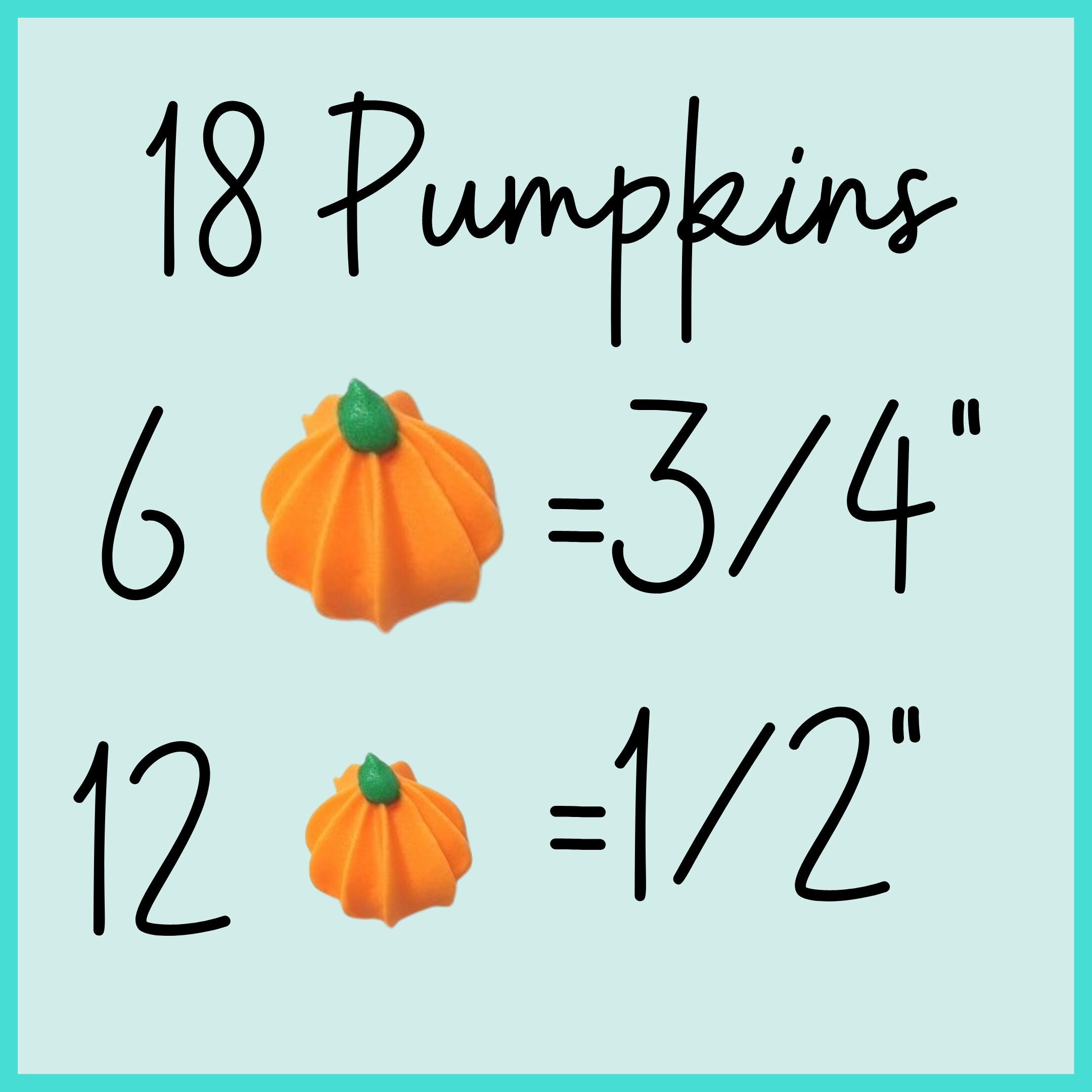 Icing Pumpkins Size Chart
