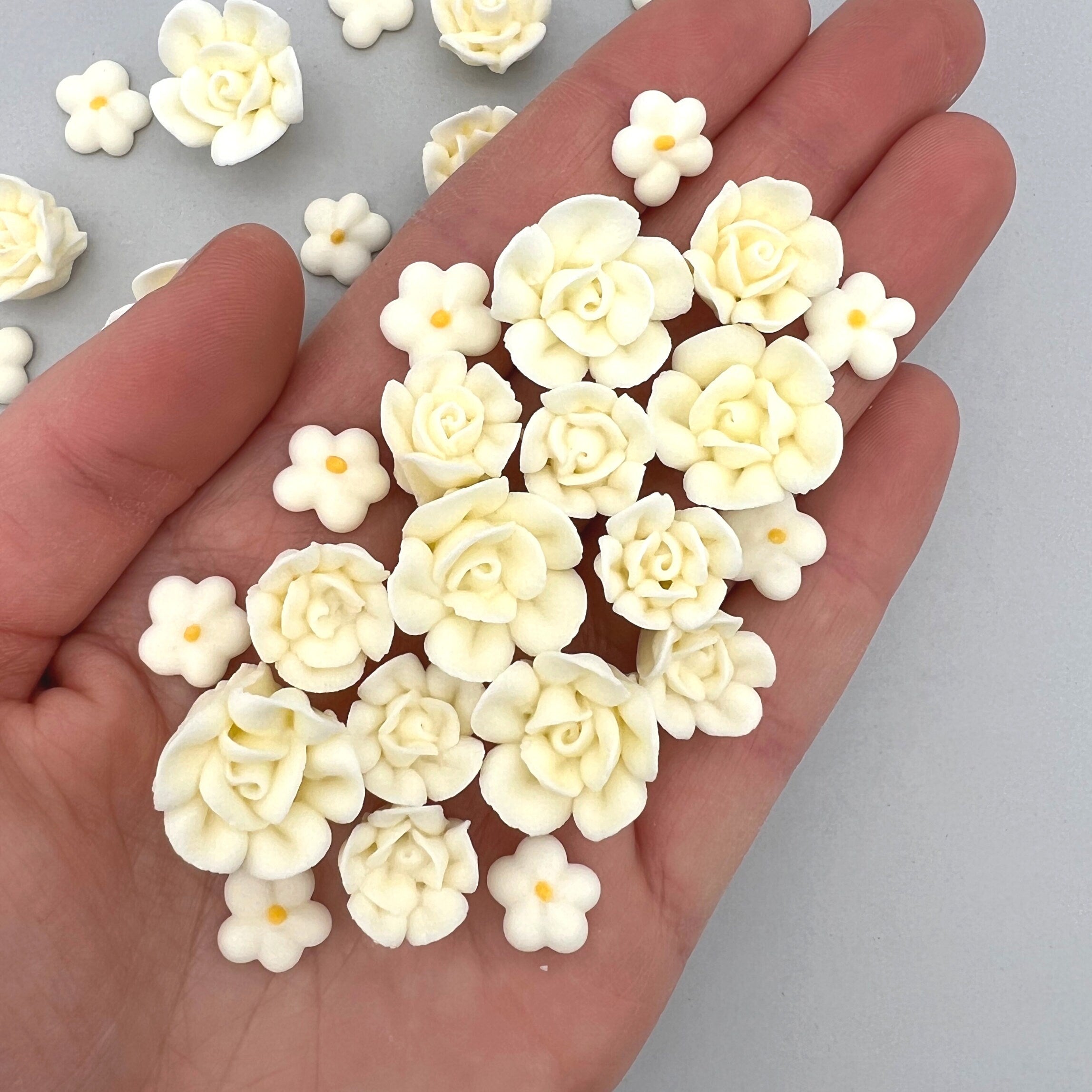 Ivory Icing Flowers