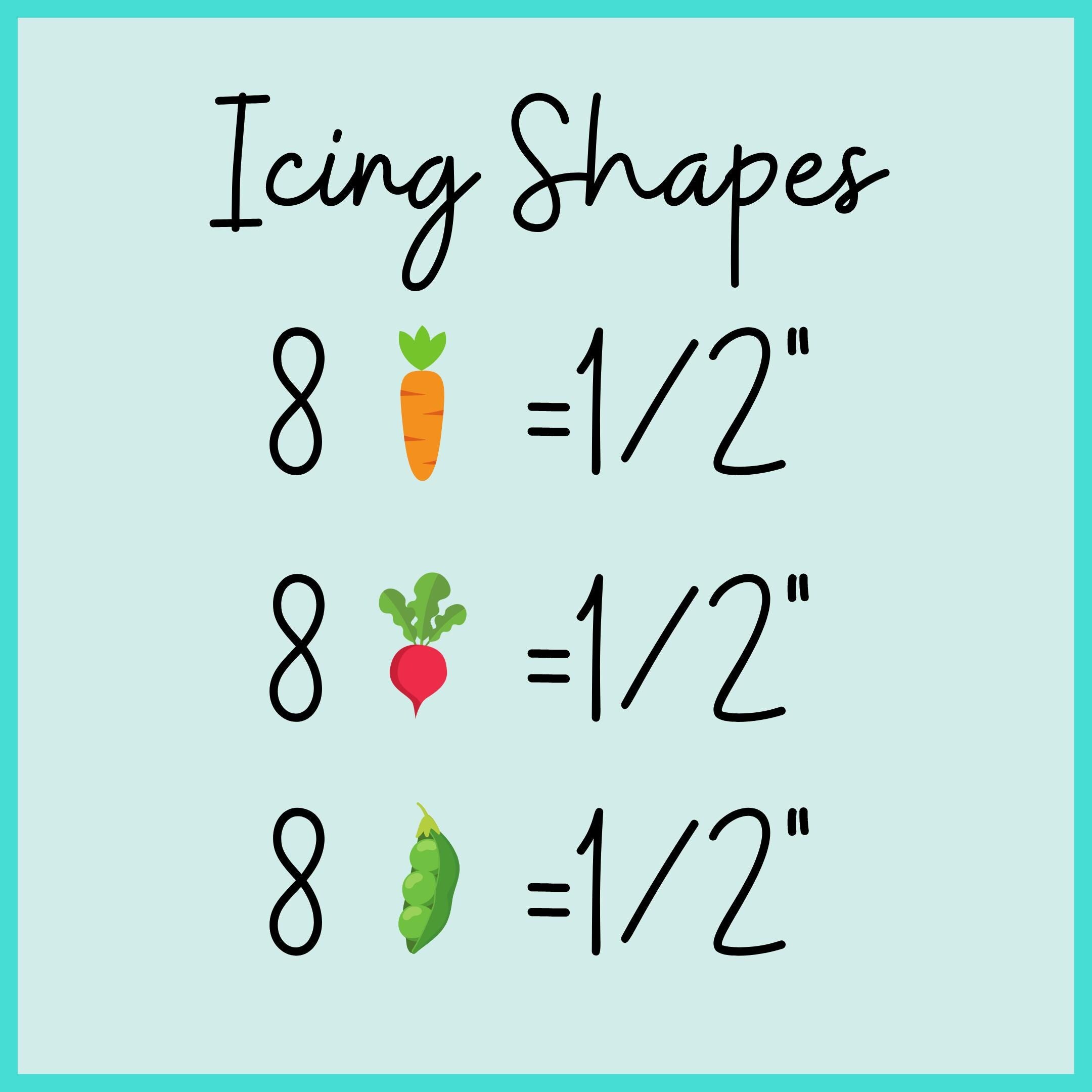 Veggie Size Chart