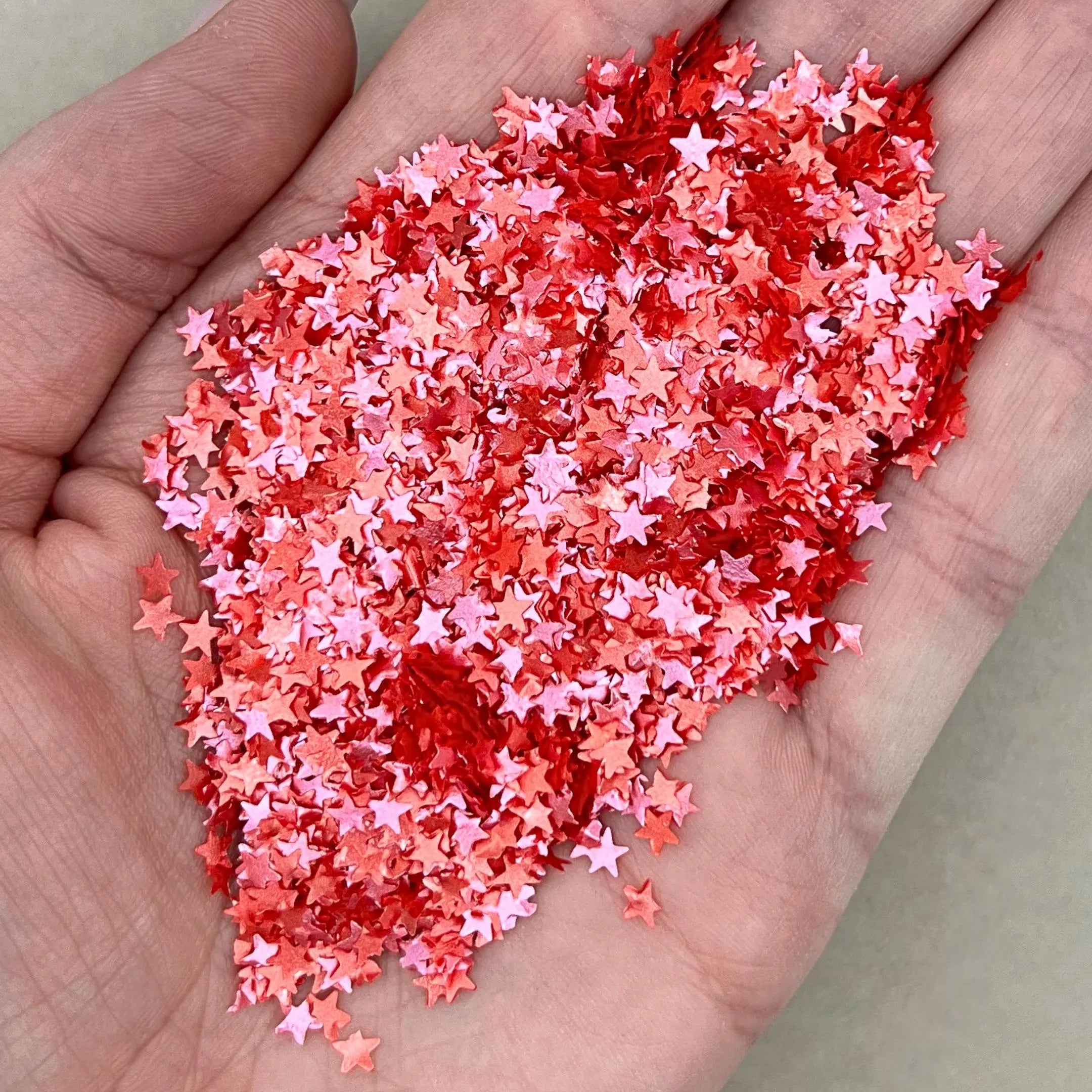 Red Edible Glitter Stars