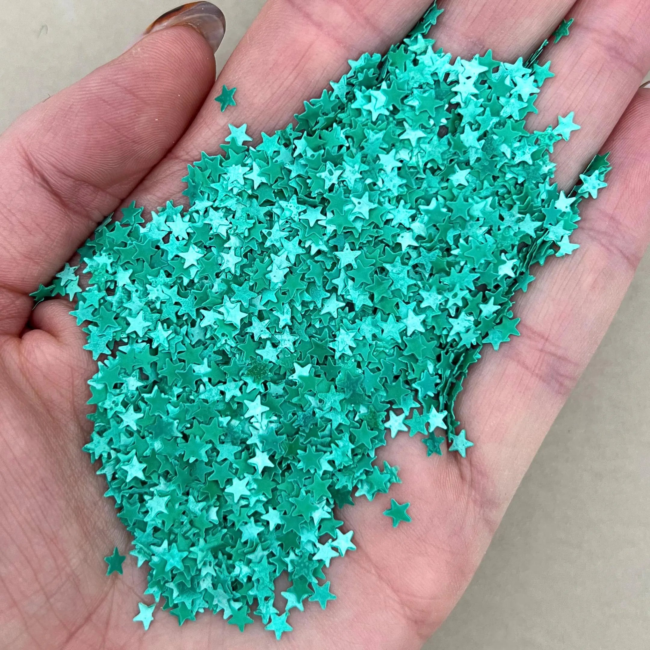 Green Edible Glitter Stars