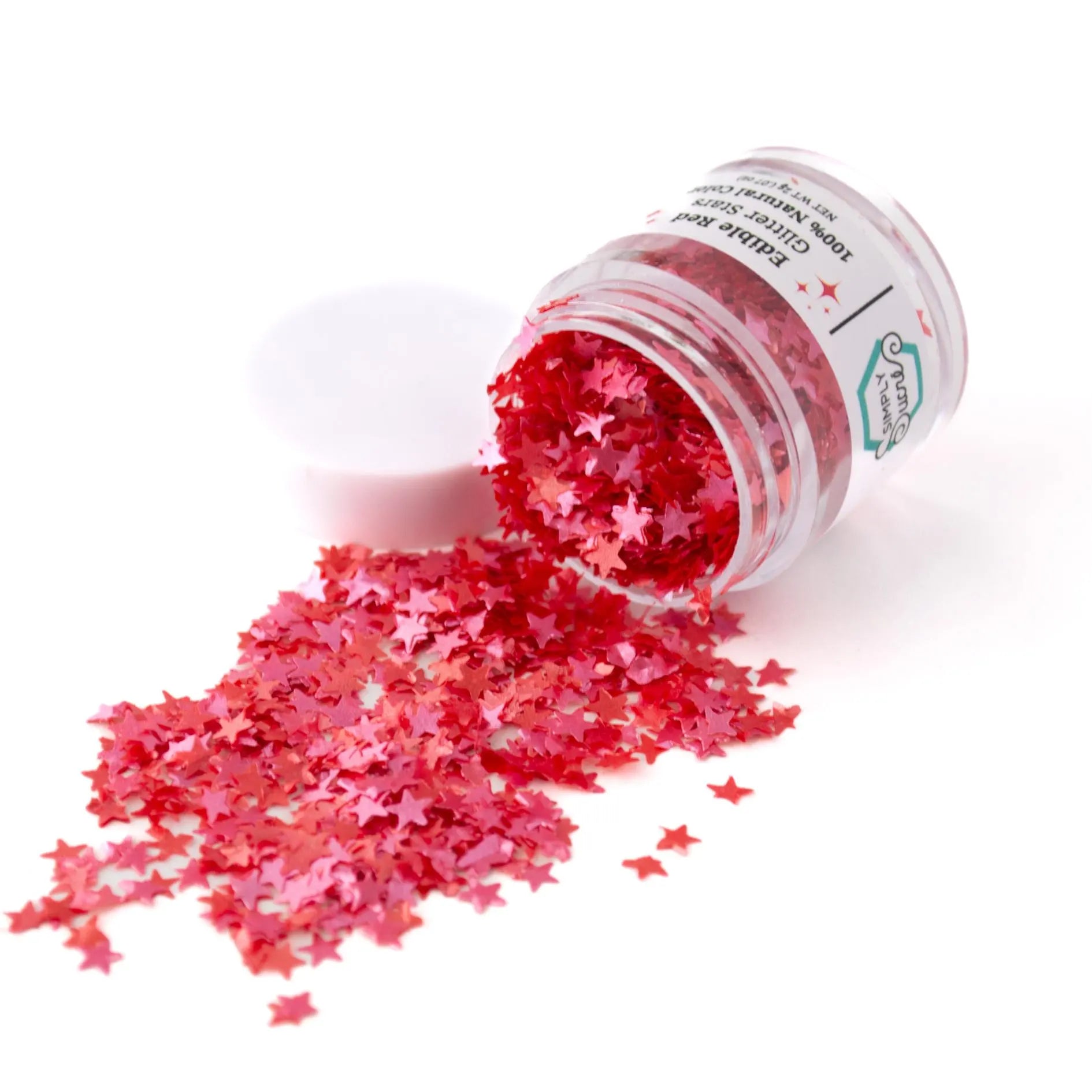 Red Edible Glitter Stars