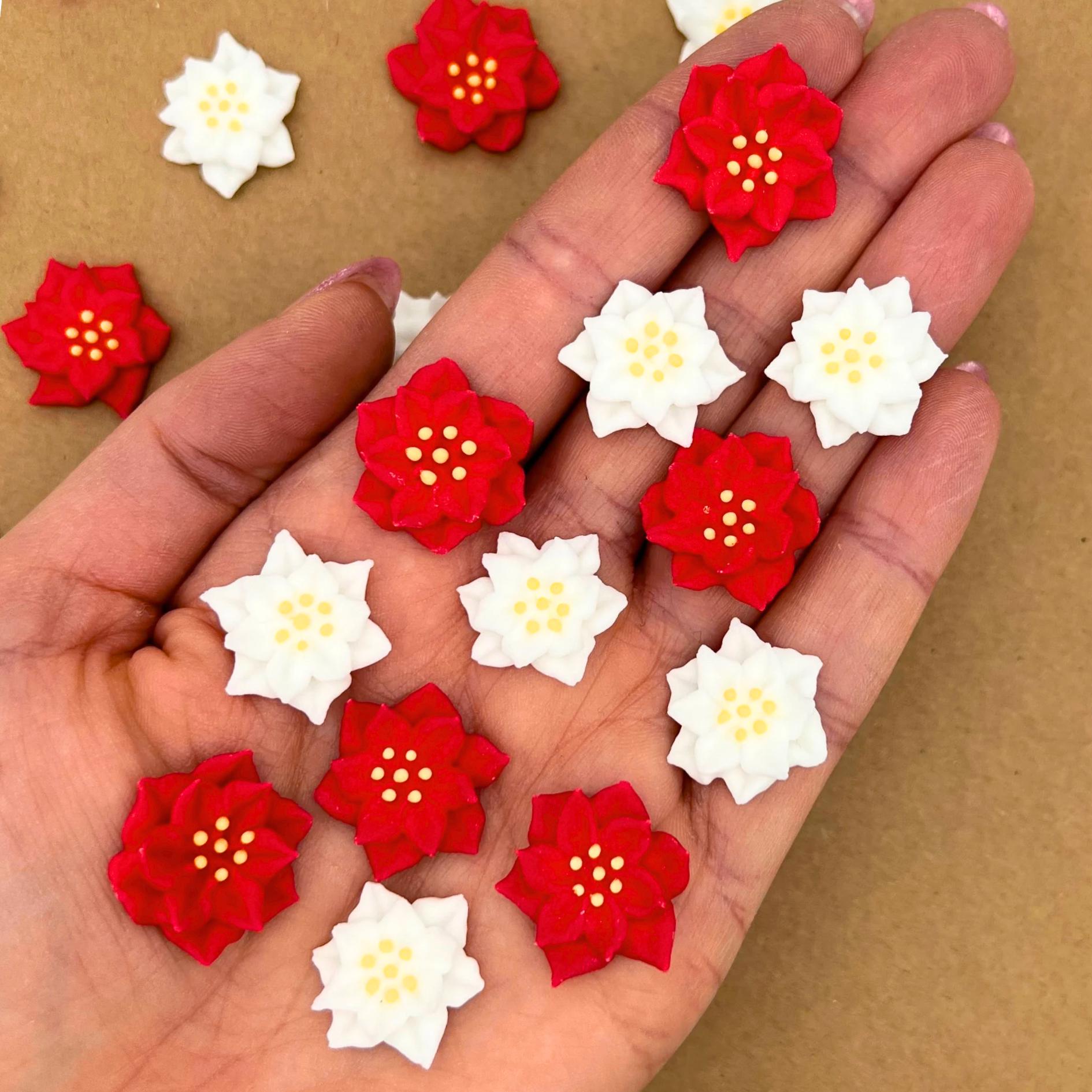 Mini Icing Poinsettias