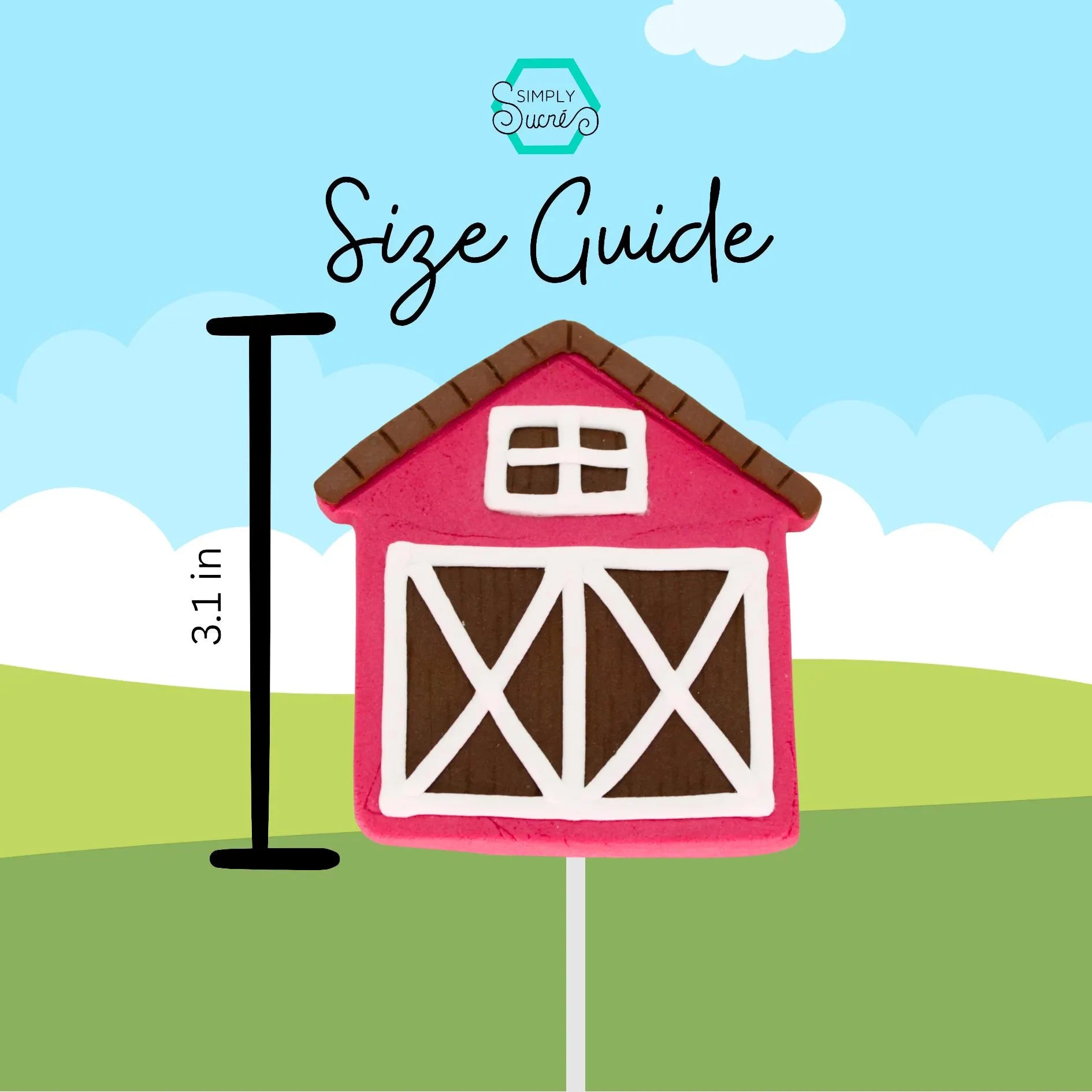 Farm Animal Icing Cake Toppers