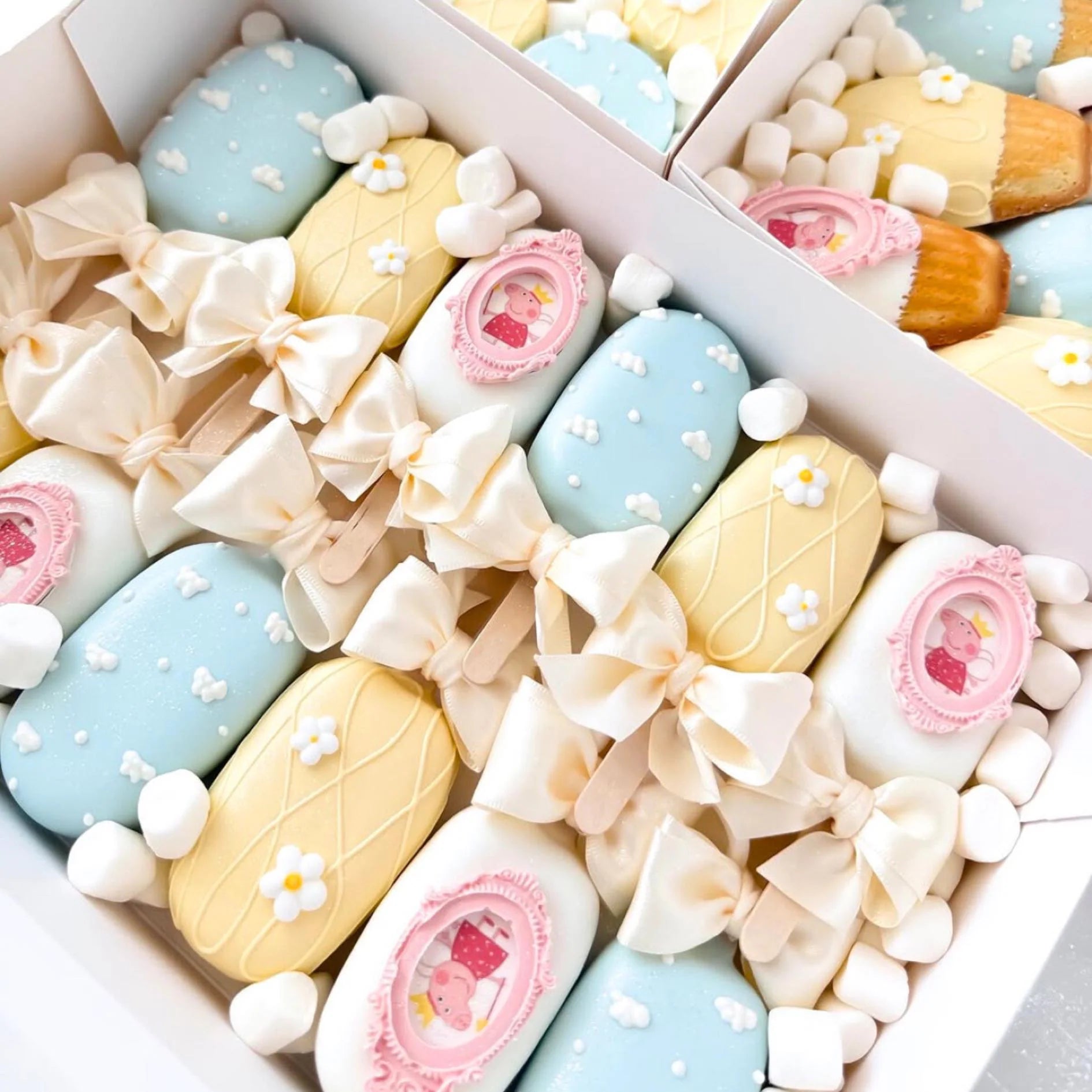 White Blossoms Icing Flowers on Desserts