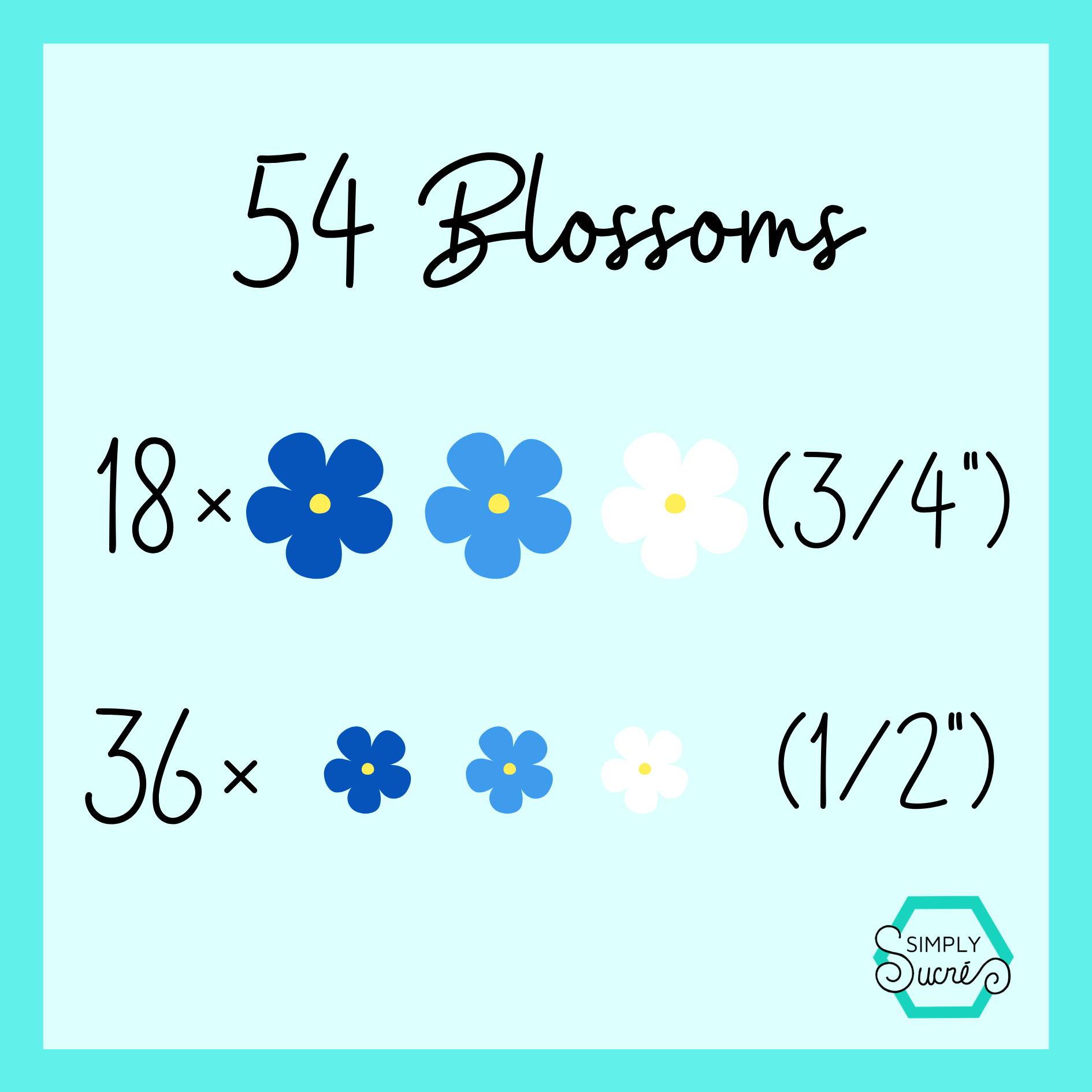 Dye- Free Ombre Blue Blossoms (54)
