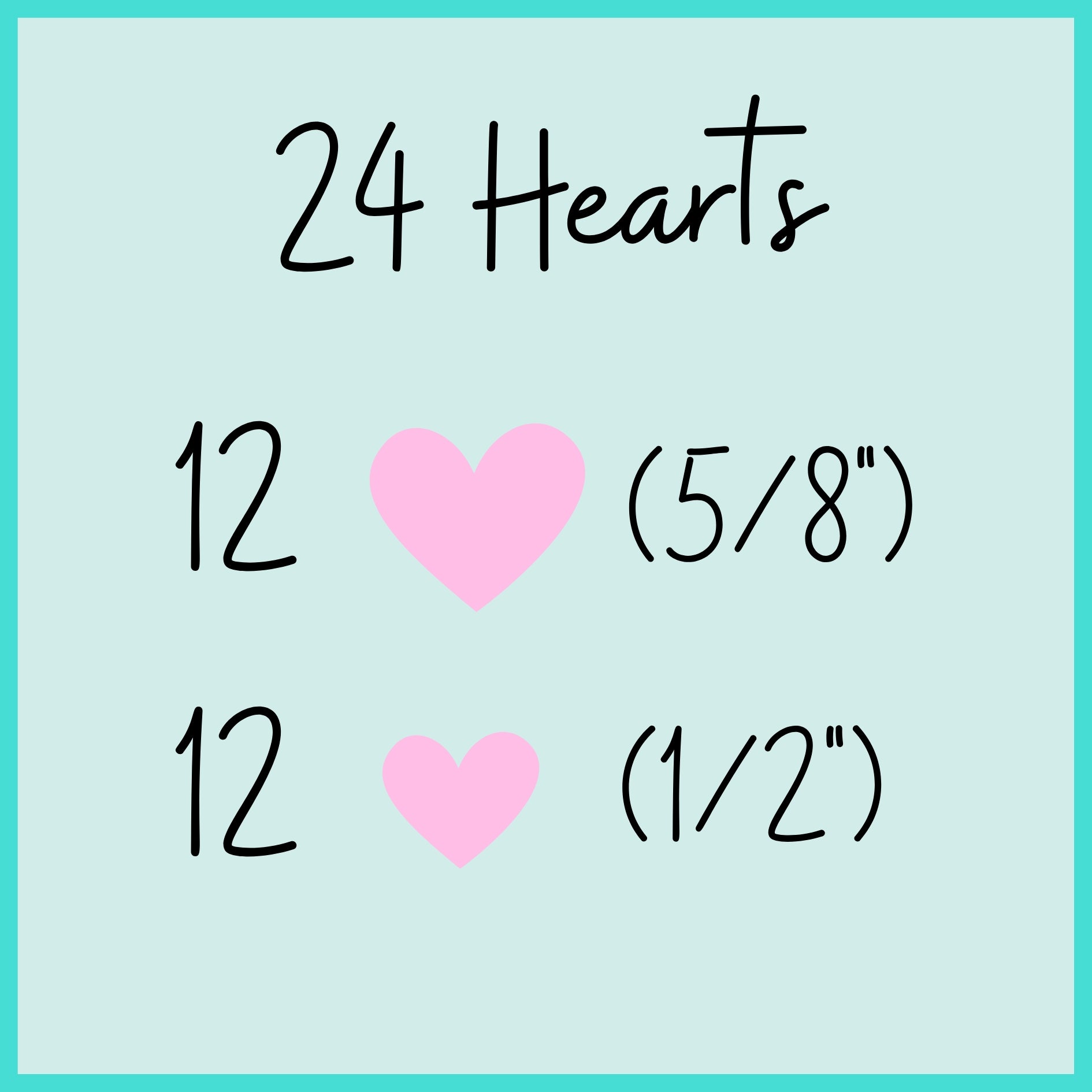 24 Pink Hearts