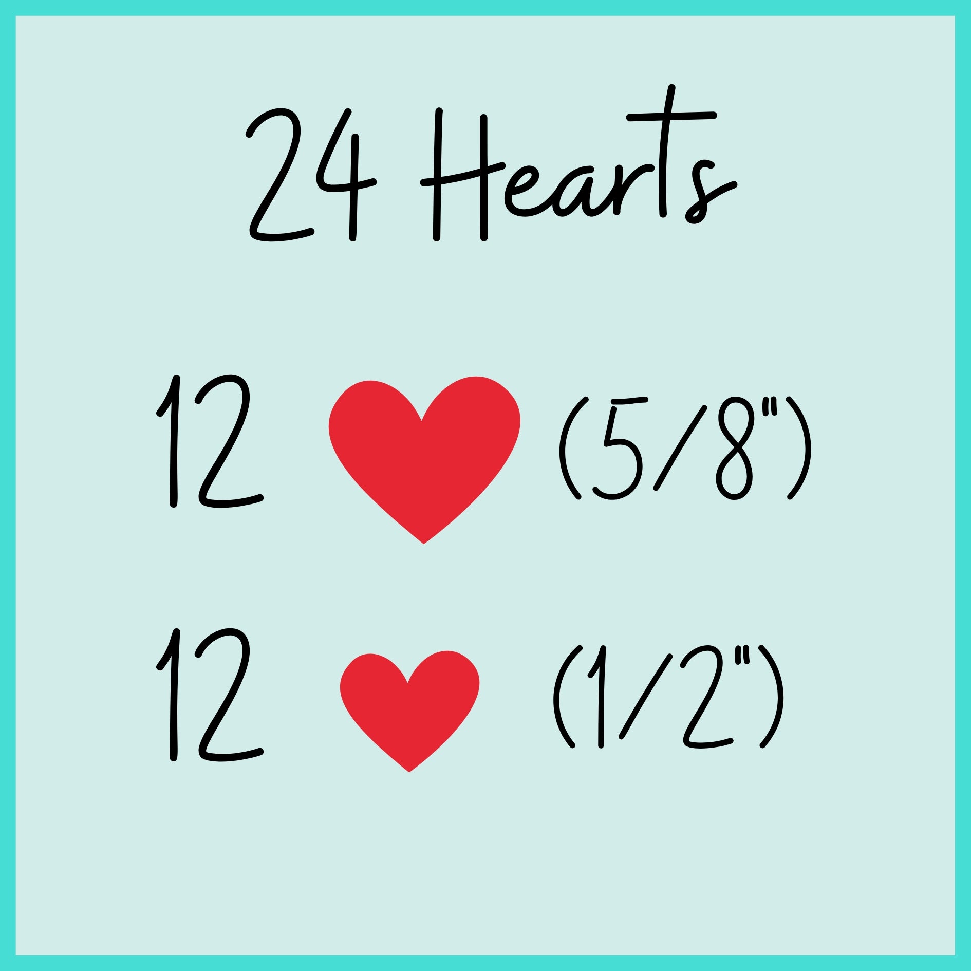 24 Red Hearts
