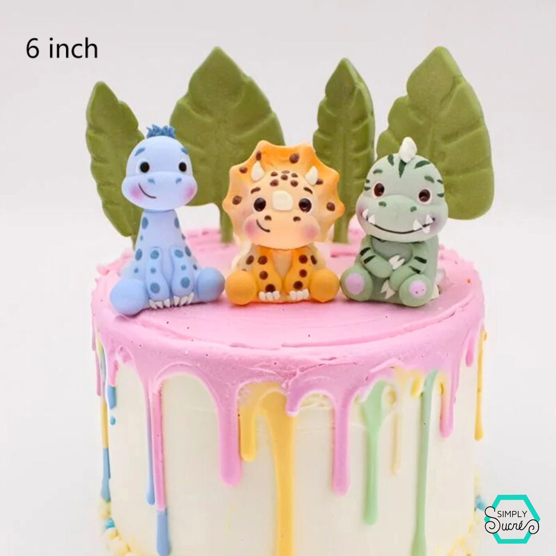 Dinosaur Edible Cake Topper Set