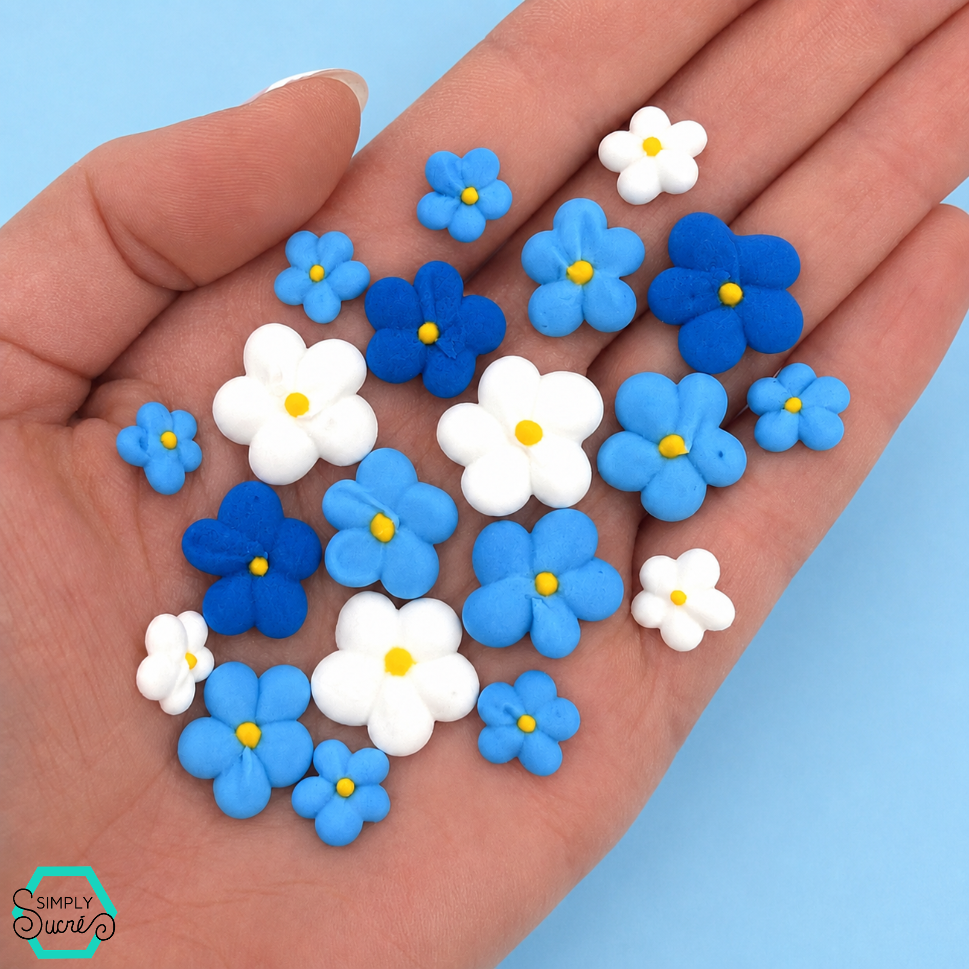 Dye- Free Ombre Blue Blossoms (54)