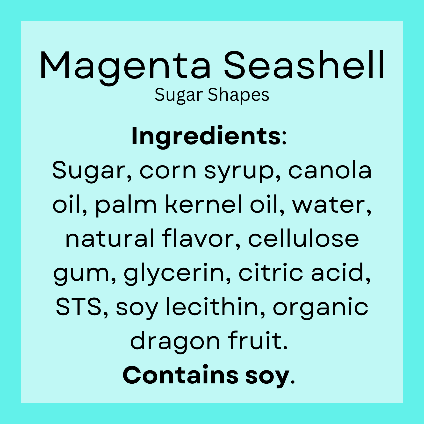 Dye-Free Magenta Seashell Sugar Shapes