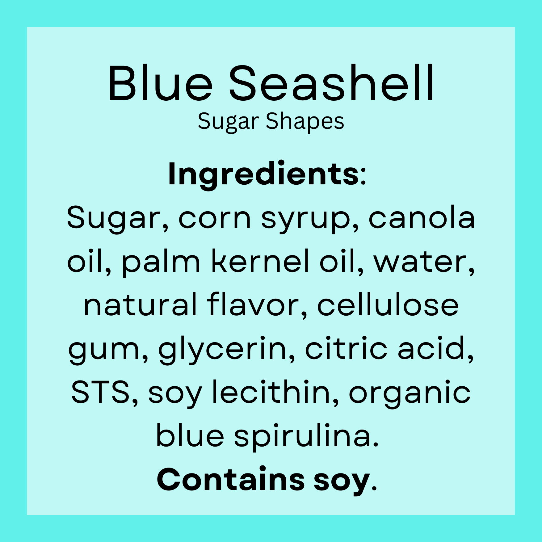 Dye-Free Blue Seashell Sugar Shapes