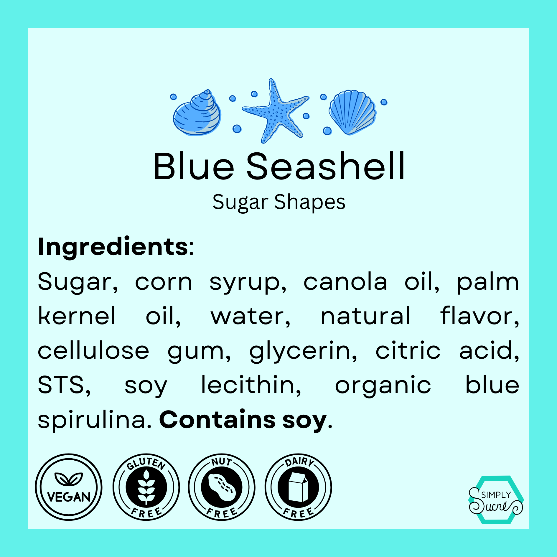 Dye-Free Blue Seashells (15)