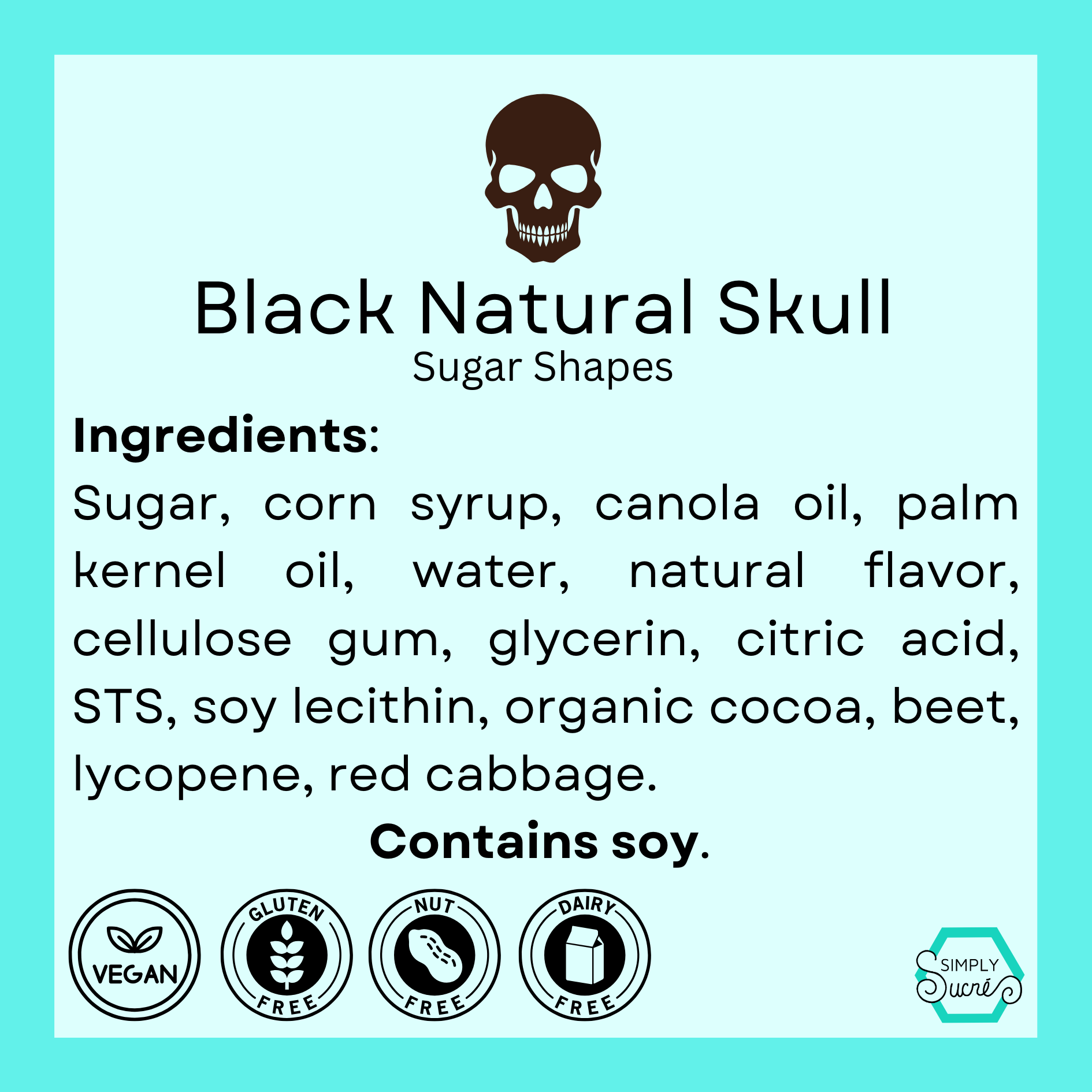 Dye-Free Black Skulls (6)