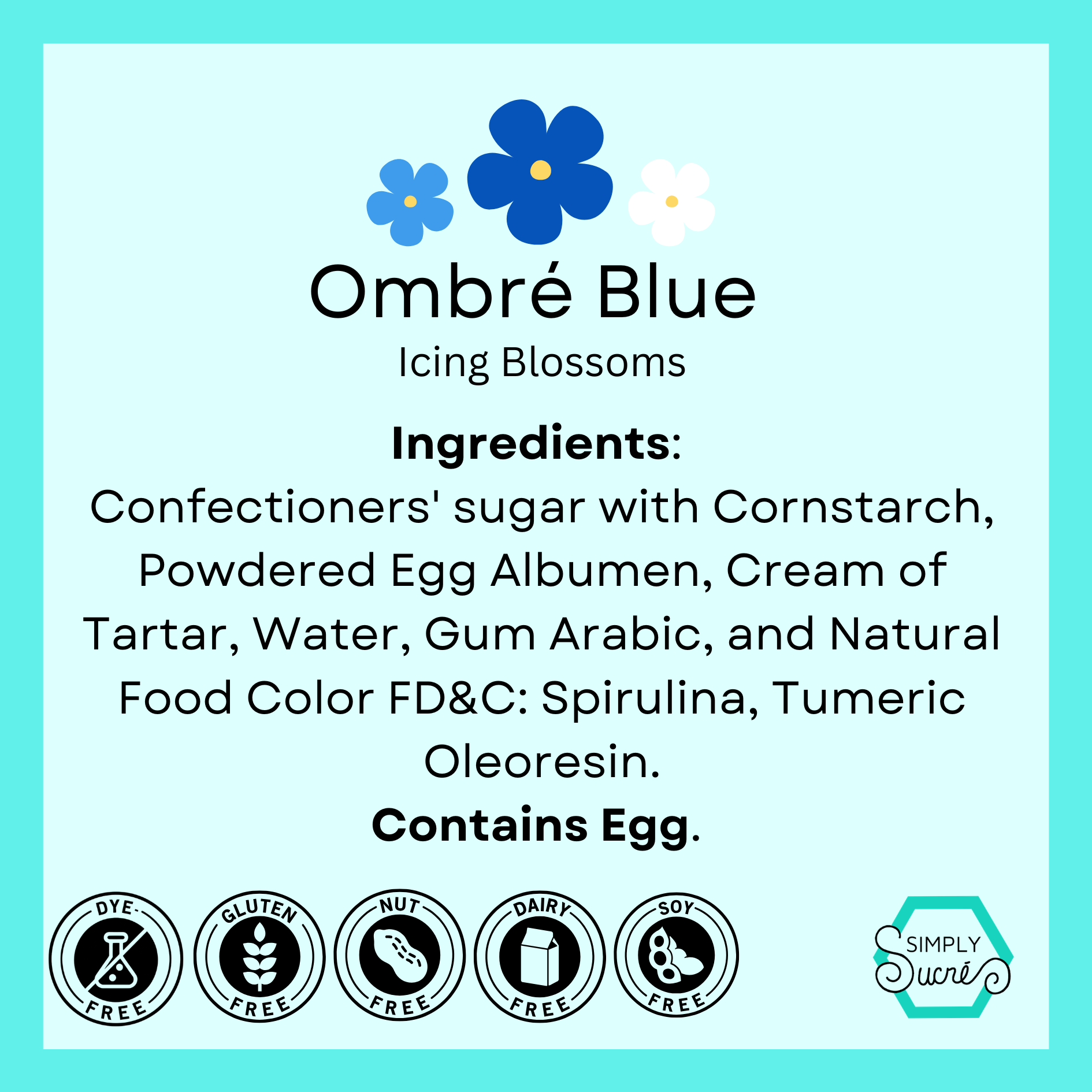 Dye- Free Ombre Blue Blossoms (54)