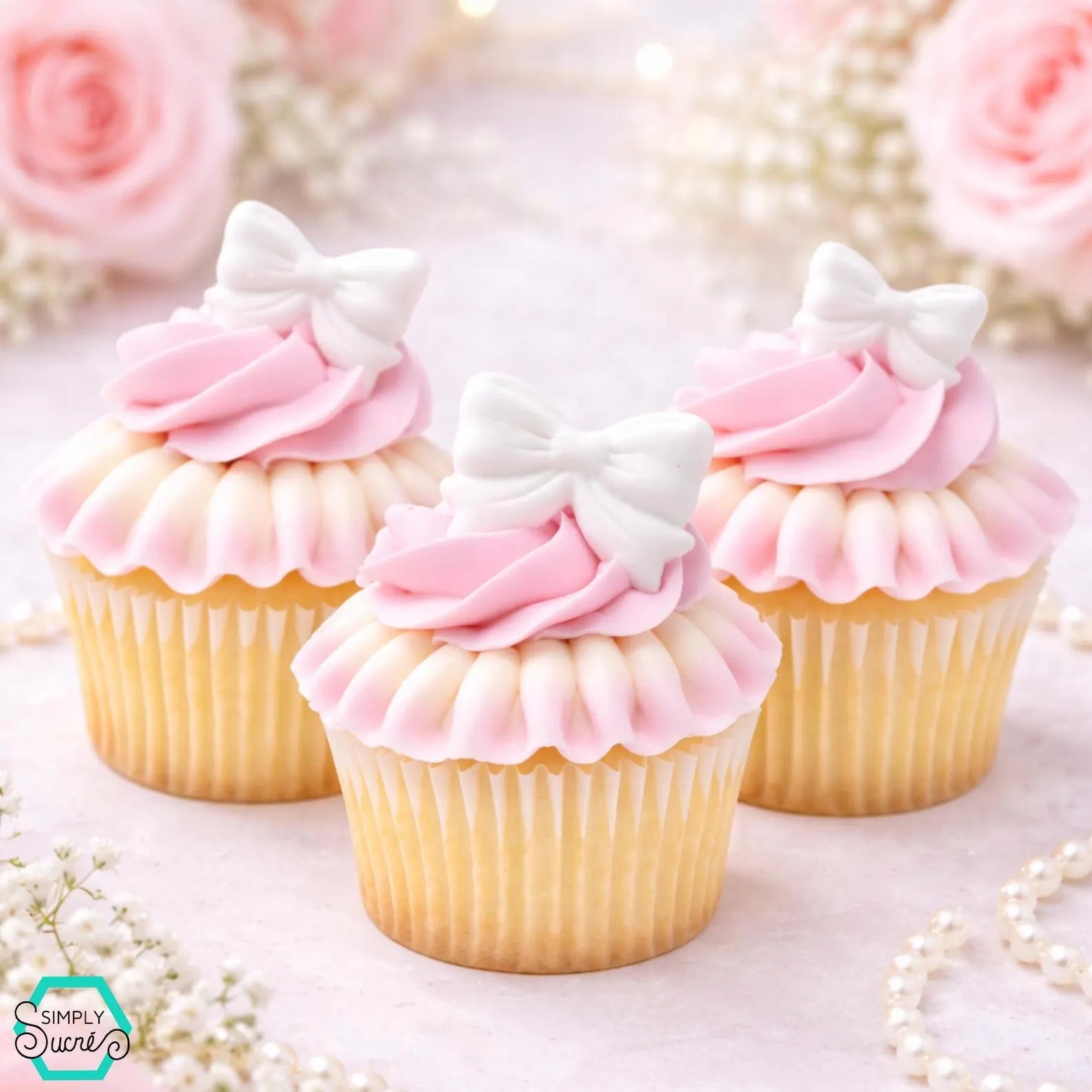 White Bow Sugar Shapes (12)