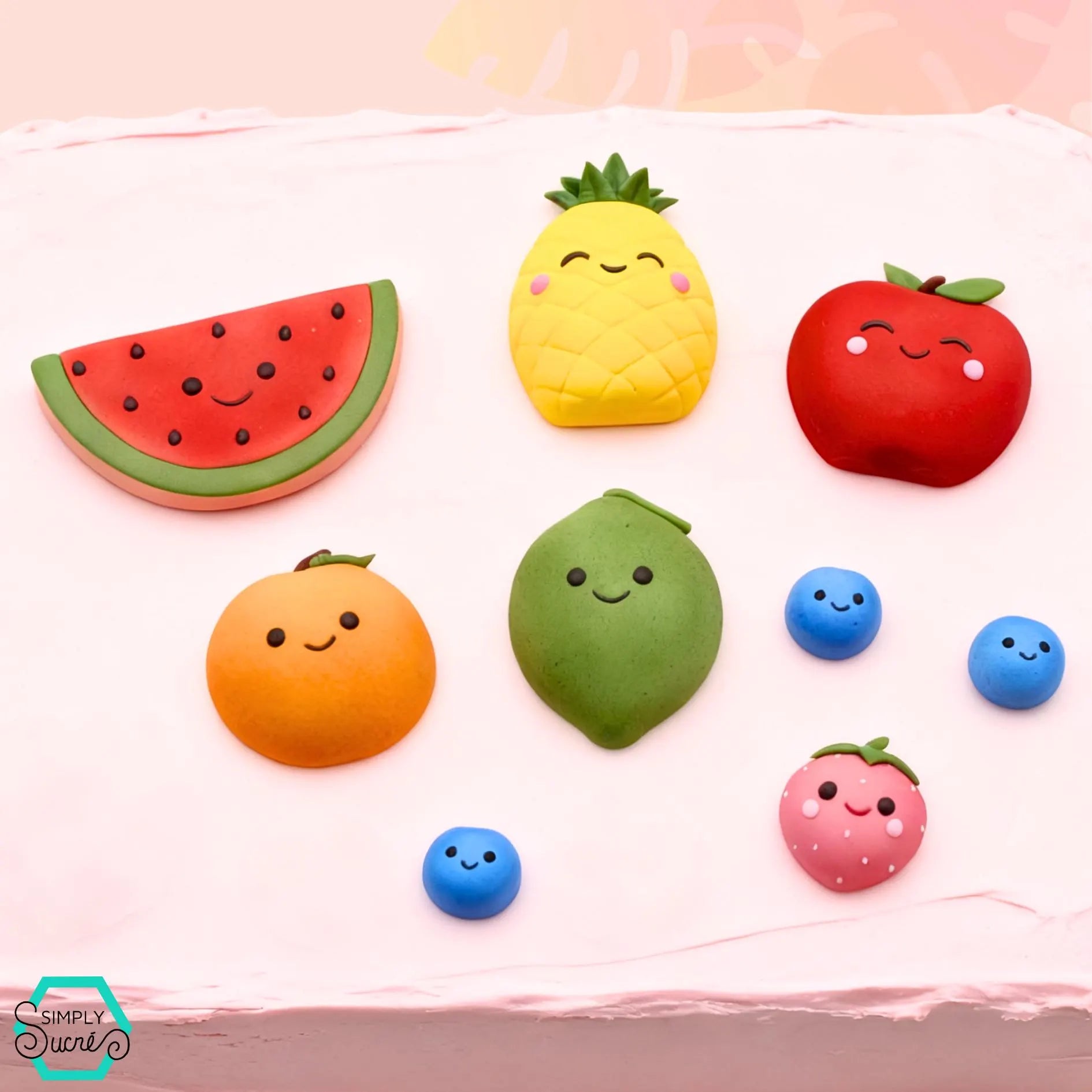 Tutti Frutti Icing Cake Toppers