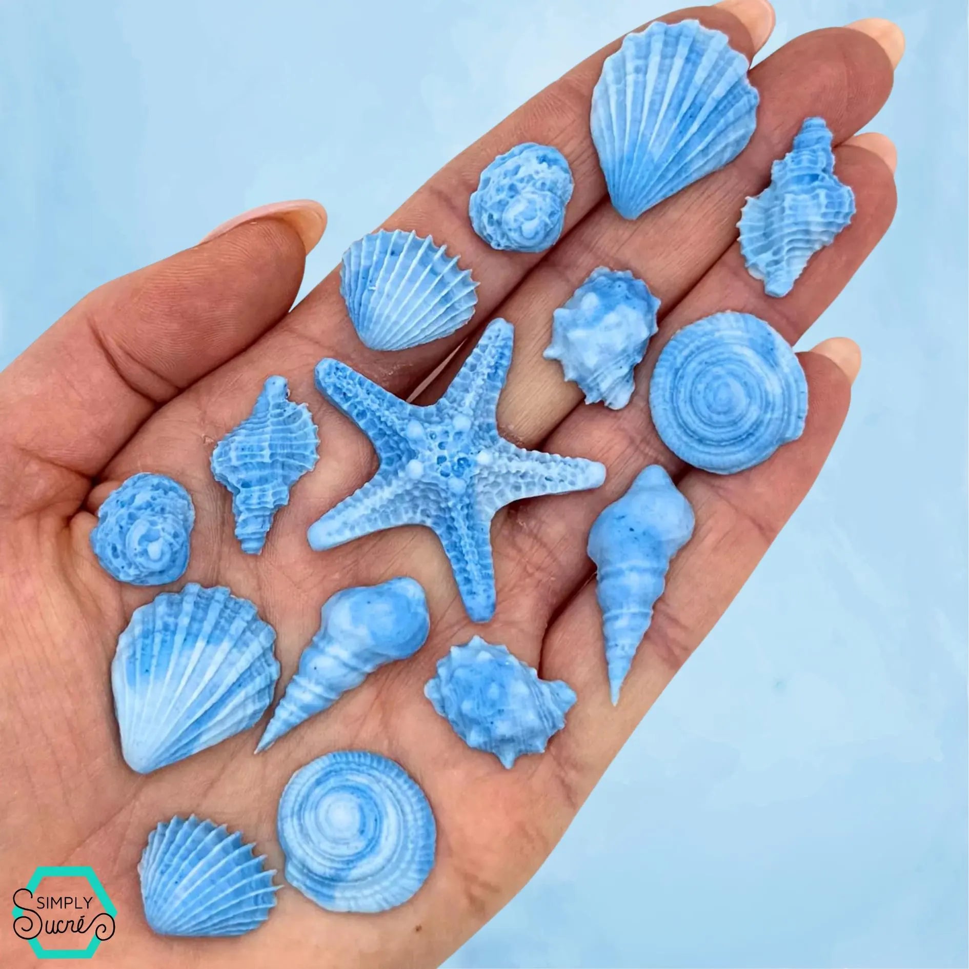 Dye-Free Blue Seashells (15)