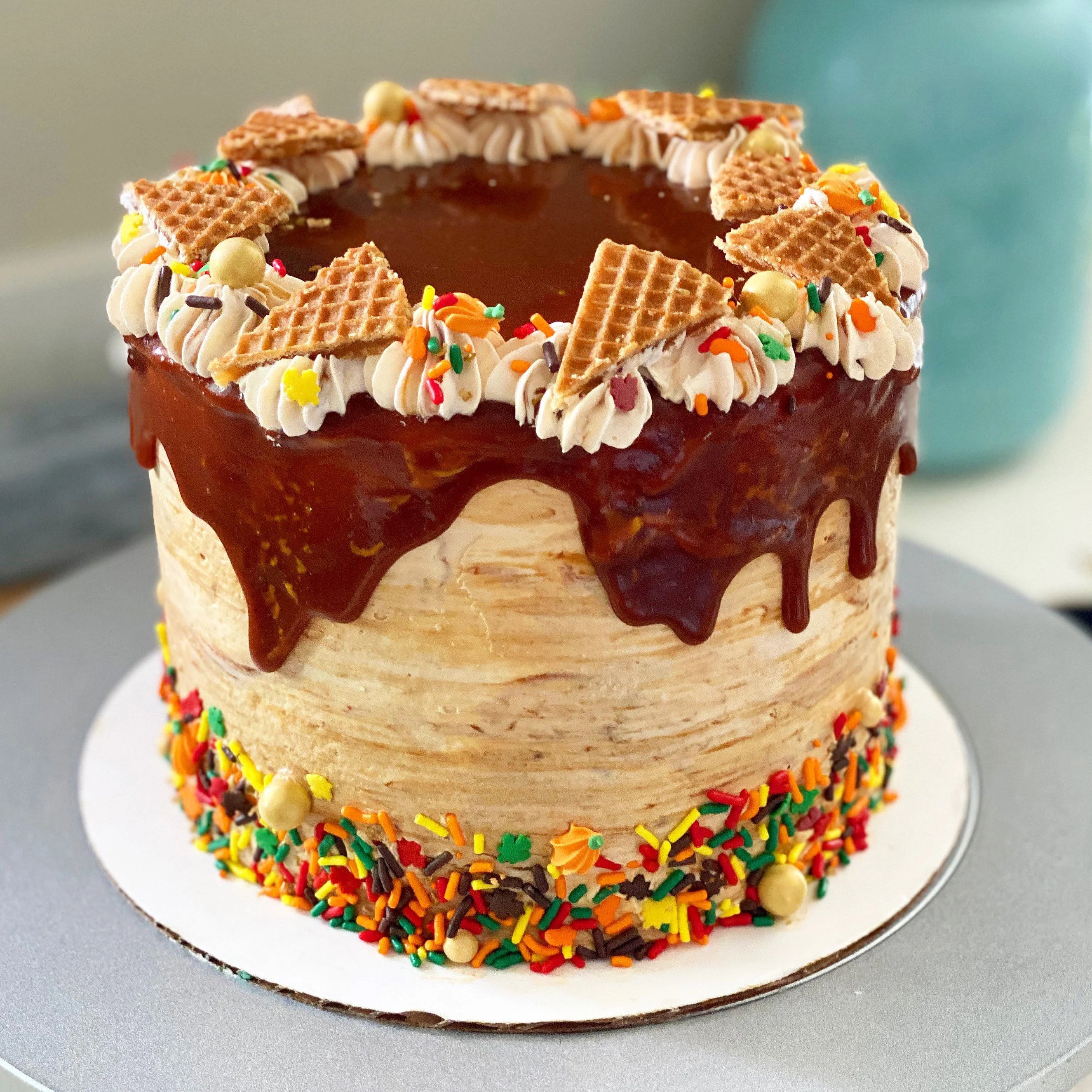 Fall Fields Sprinkle Mix on Cake